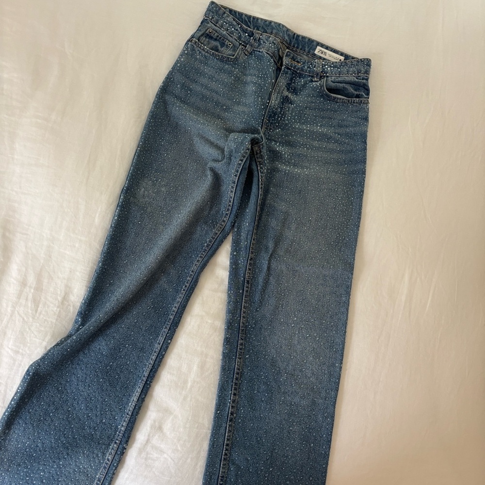 Zara embellished jeans